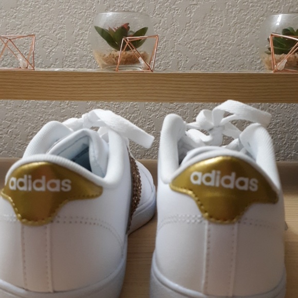 Women's Adidas cloudfoam Gold bling sparkle - Picture 5 of 6